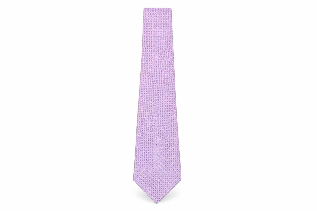 Dehavilland Men's Pink Silk Geometric Tie
