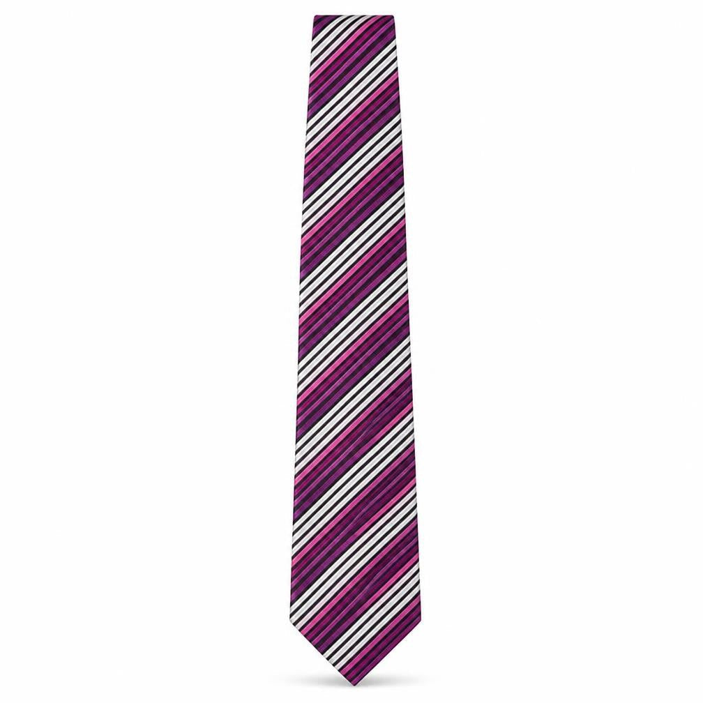 Hathaway Men's Pink Striped Silk Tie