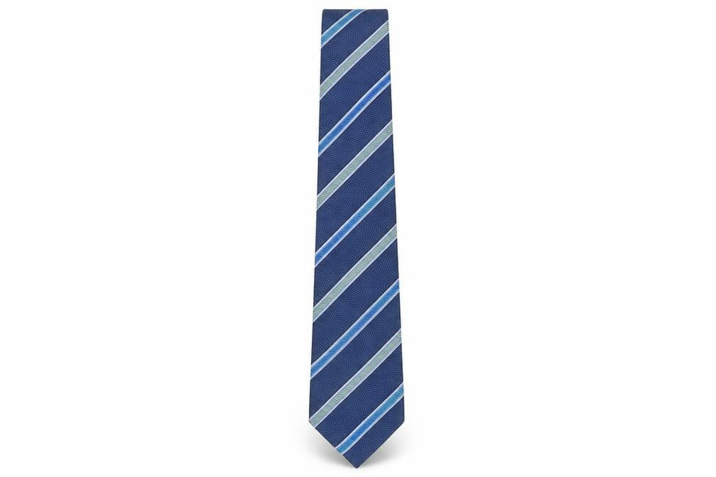 Jeff Banks Men's Blue Silk Striped Tie