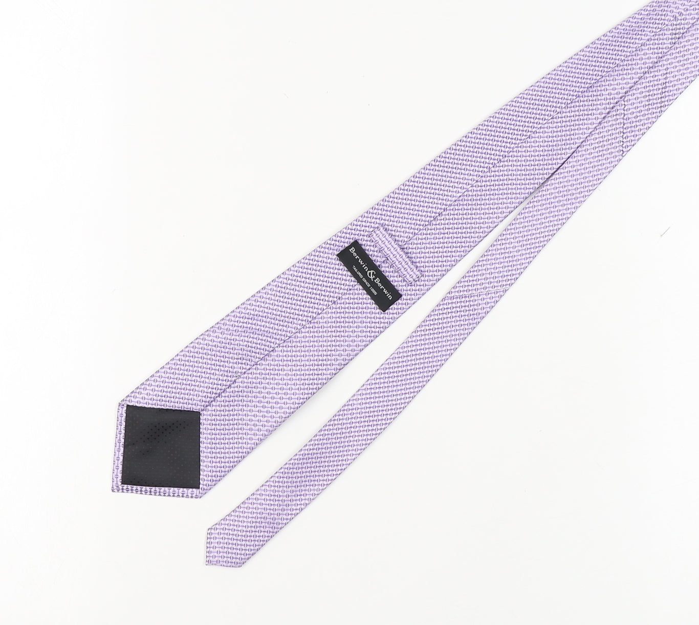 Berwin & Berwin Men's Purple Geometric Silk Tie