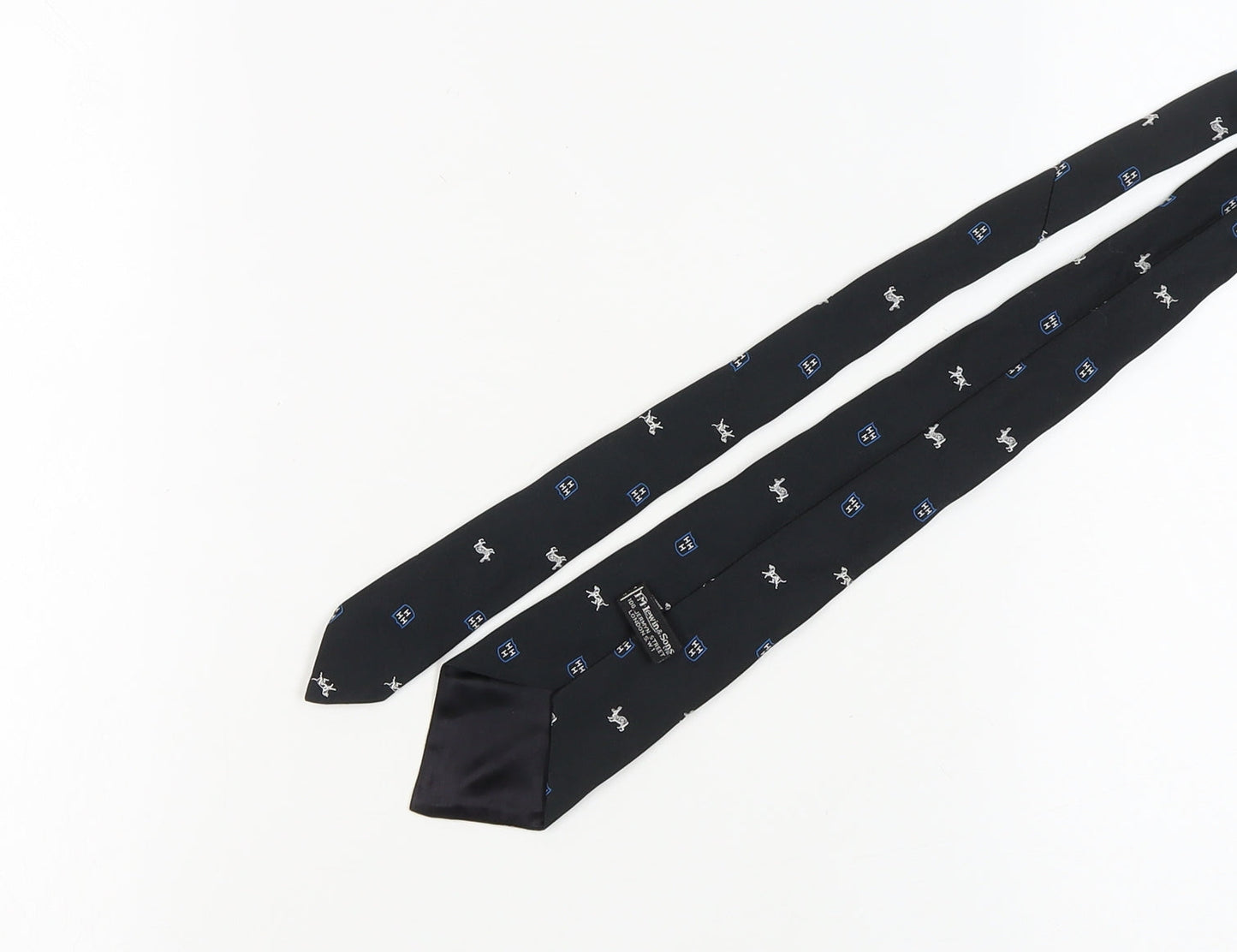 TM Lewin & Sons Men's Black Slim Silk Tie