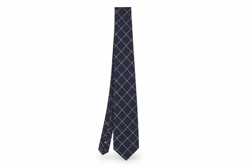Pierre Cardin Blue Check Silk Men's Tie One Size