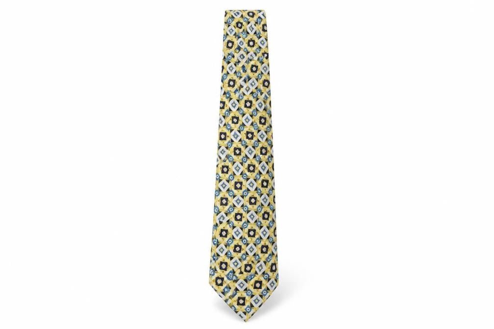 Bäumler Men's Multicoloured Geometric Silk Tie