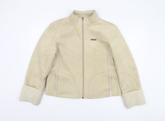 Kickers Beige Women's Jacket Size 16 with Full Zip