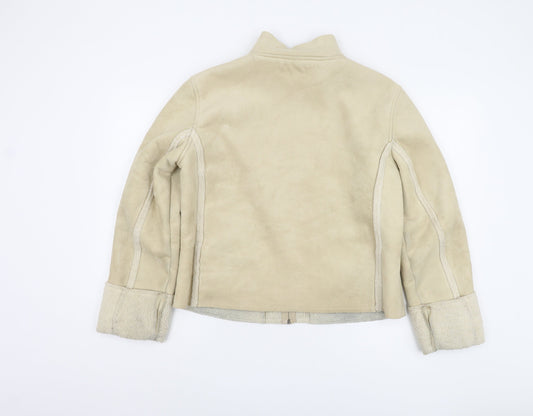 Kickers Beige Women's Jacket Size 16 with Full Zip