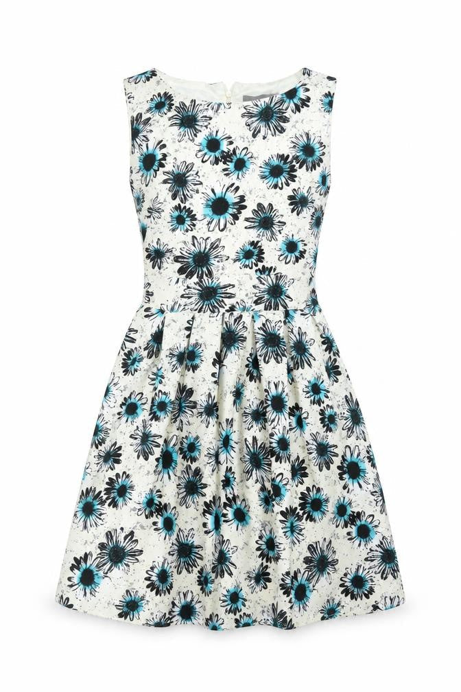 Tenki Women's Multicoloured Floral A-Line Dress - Size 8