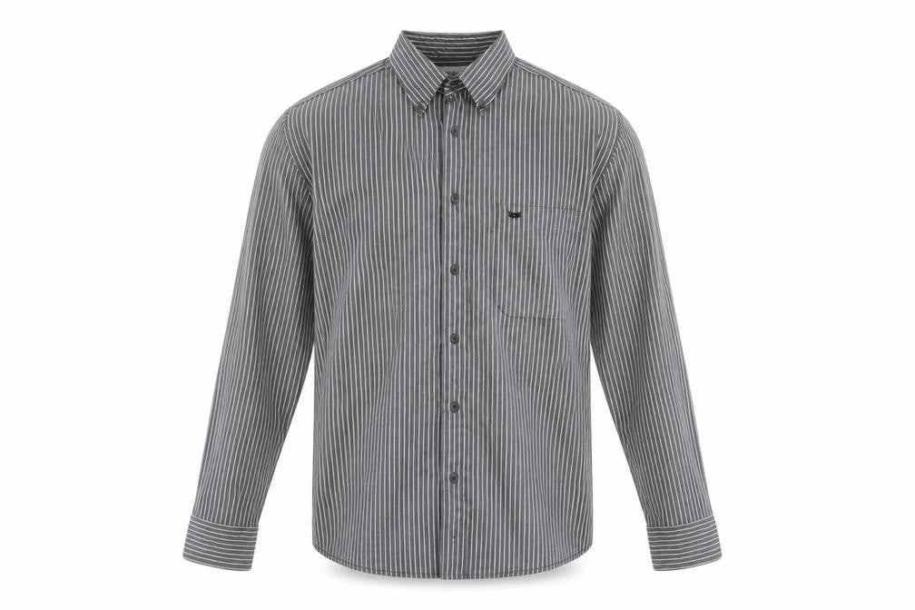 Bar Harbour Men's Black Striped Button-Up Shirt M