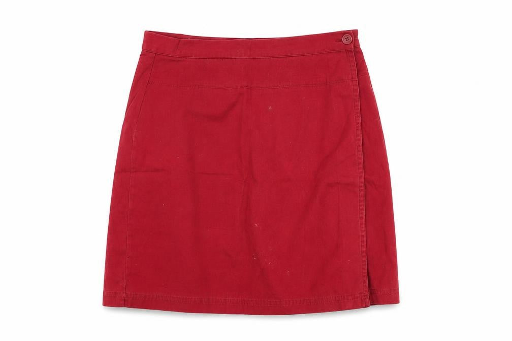 Front view of Next Ladieswear Red Cotton Skirt UK 10