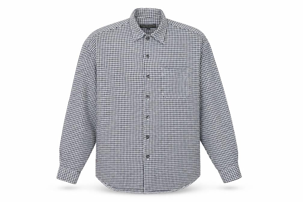 Dickens & Browne Men's Blue Check Long Sleeve Shirt