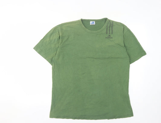 Adidas Men's Green 2XL T-Shirt Short Sleeve Crew Neck