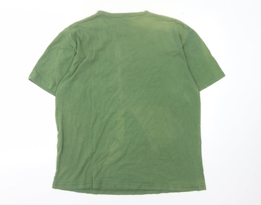 Adidas Men's Green 2XL T-Shirt Short Sleeve Crew Neck