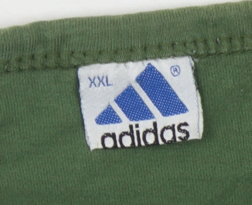 Adidas Men's Green 2XL T-Shirt Short Sleeve Crew Neck