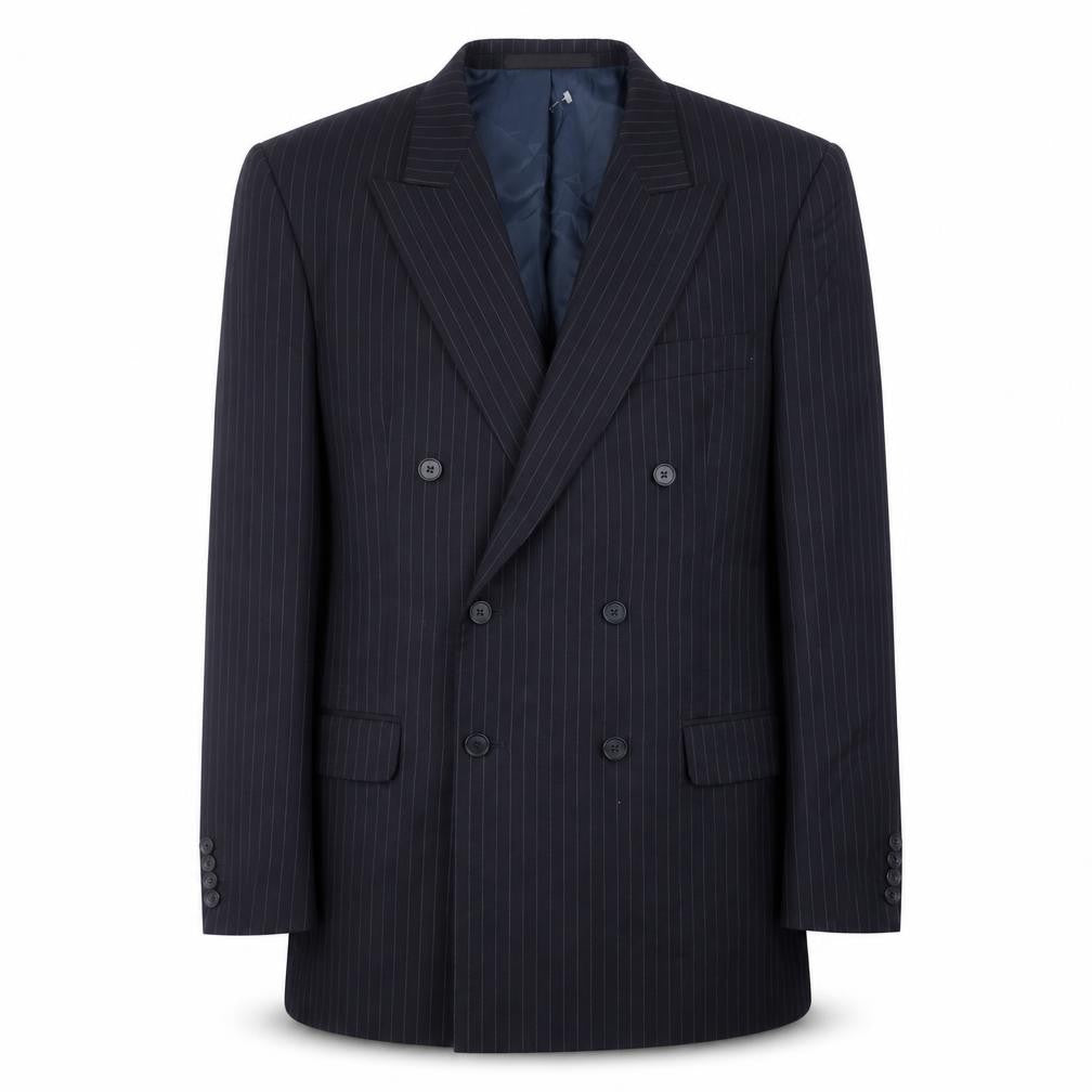 Marks and Spencer Men's Blue Striped Wool Blazer 40L