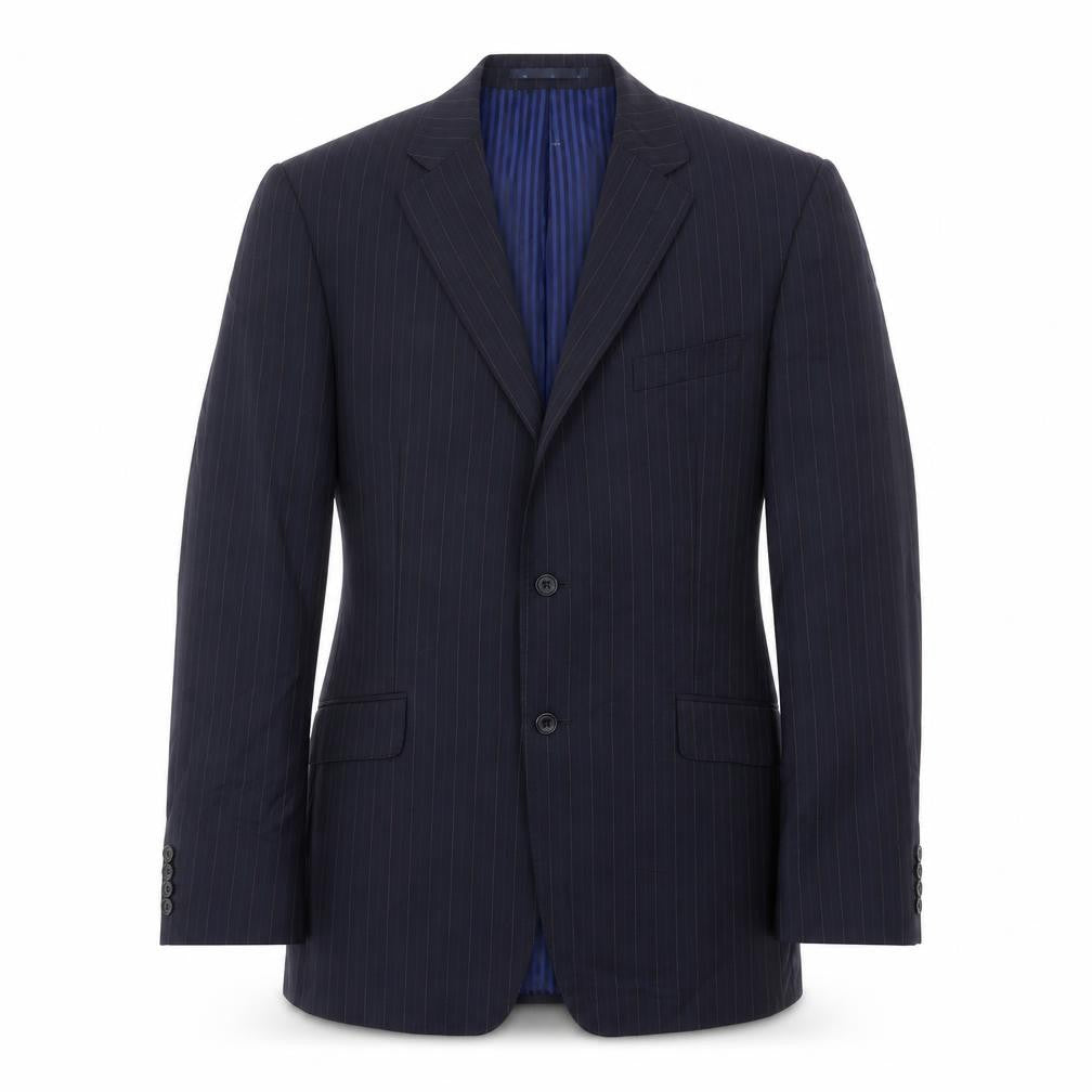Marks and Spencer Men's Navy Striped Suit Jacket 40L