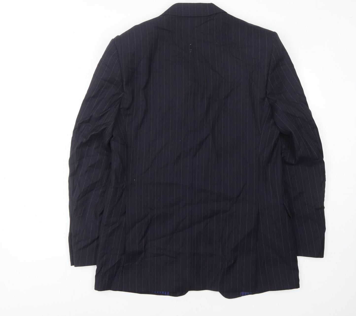 Marks and Spencer Men's Navy Striped Suit Jacket 40L