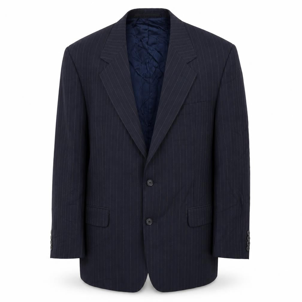 Mens 40 Chest Regular DAKS Blue Two-Button Suit Jacket