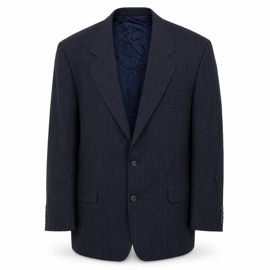 Mens 40 Chest Regular DAKS Blue Two-Button Suit Jacket