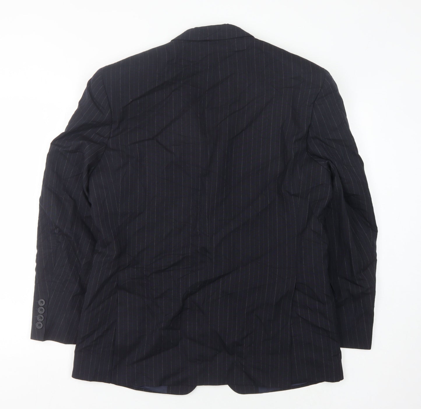DAKS Men's Blue Striped Suit Jacket Size 40S