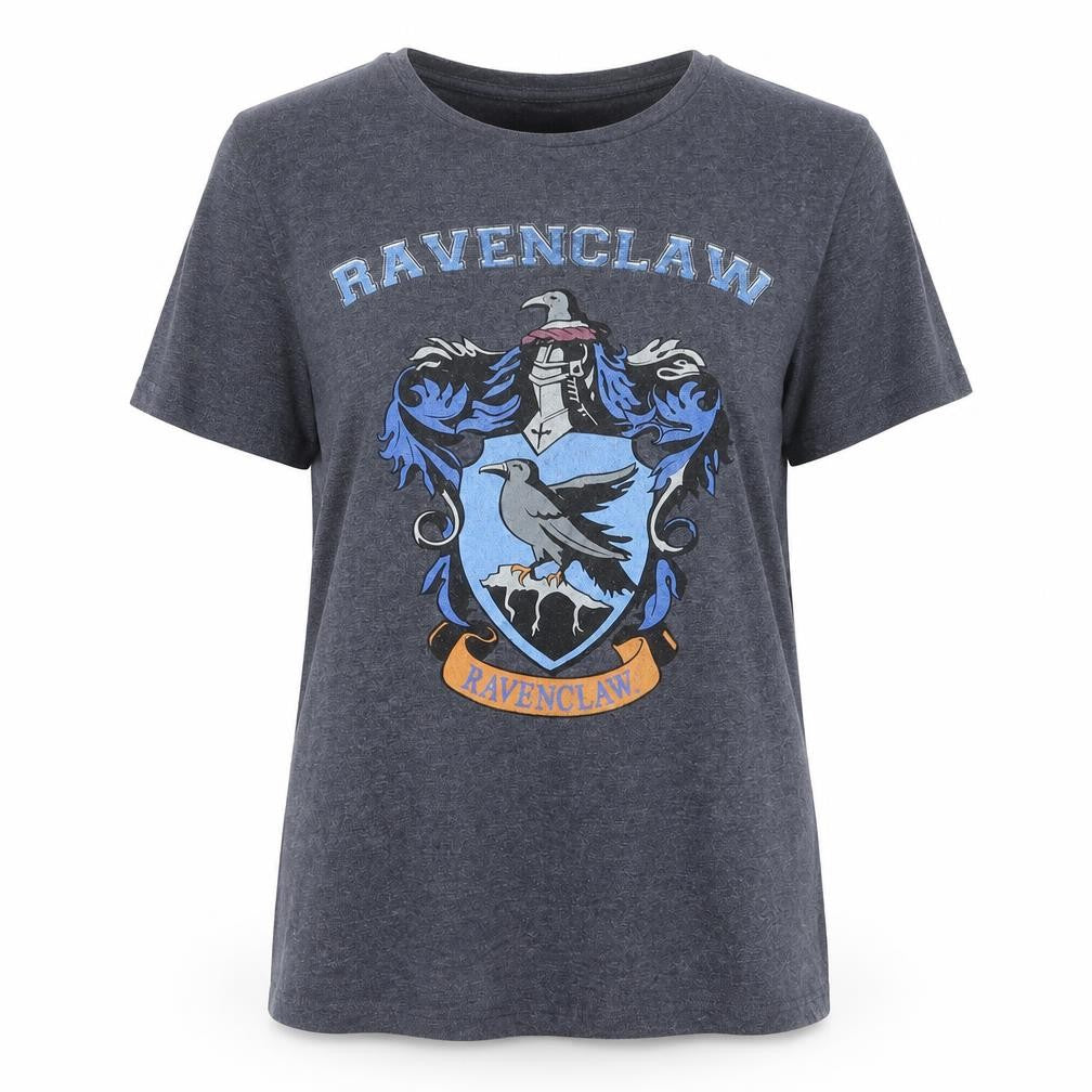 Womens UK Size 8 Harry Potter Blue Cotton T-Shirt