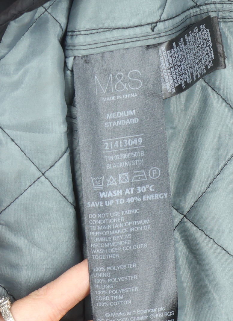 Marks and Spencer Men's Black Quilted Jacket M
