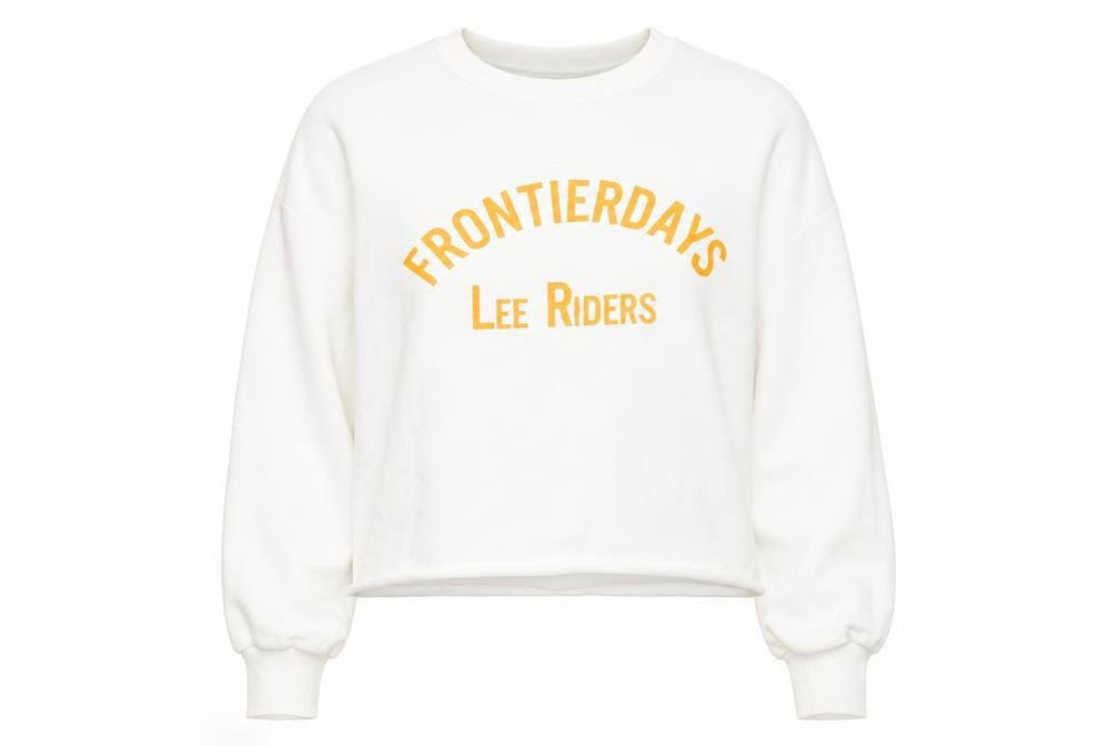 Unisex Adults UK L Regular Lee White Pullover Sweatshirt