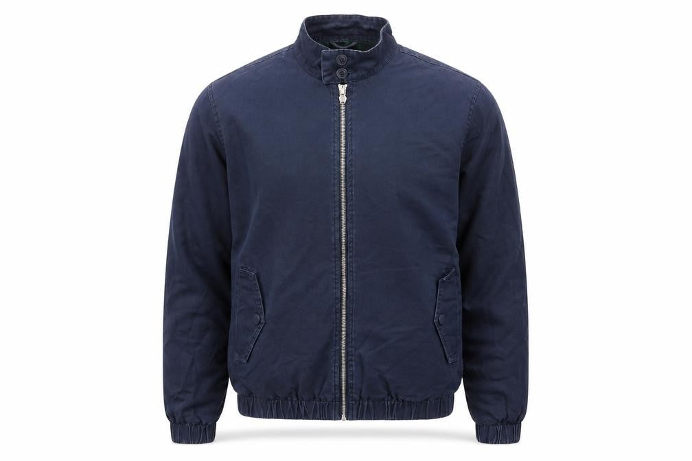 Topman Men's Basic Blue Jacket, Size S, Stand-Up Collar