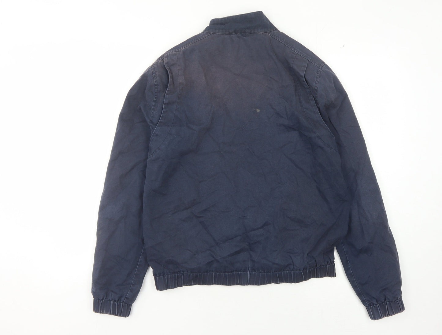 Topman Men's Basic Blue Jacket, Size S, Stand-Up Collar