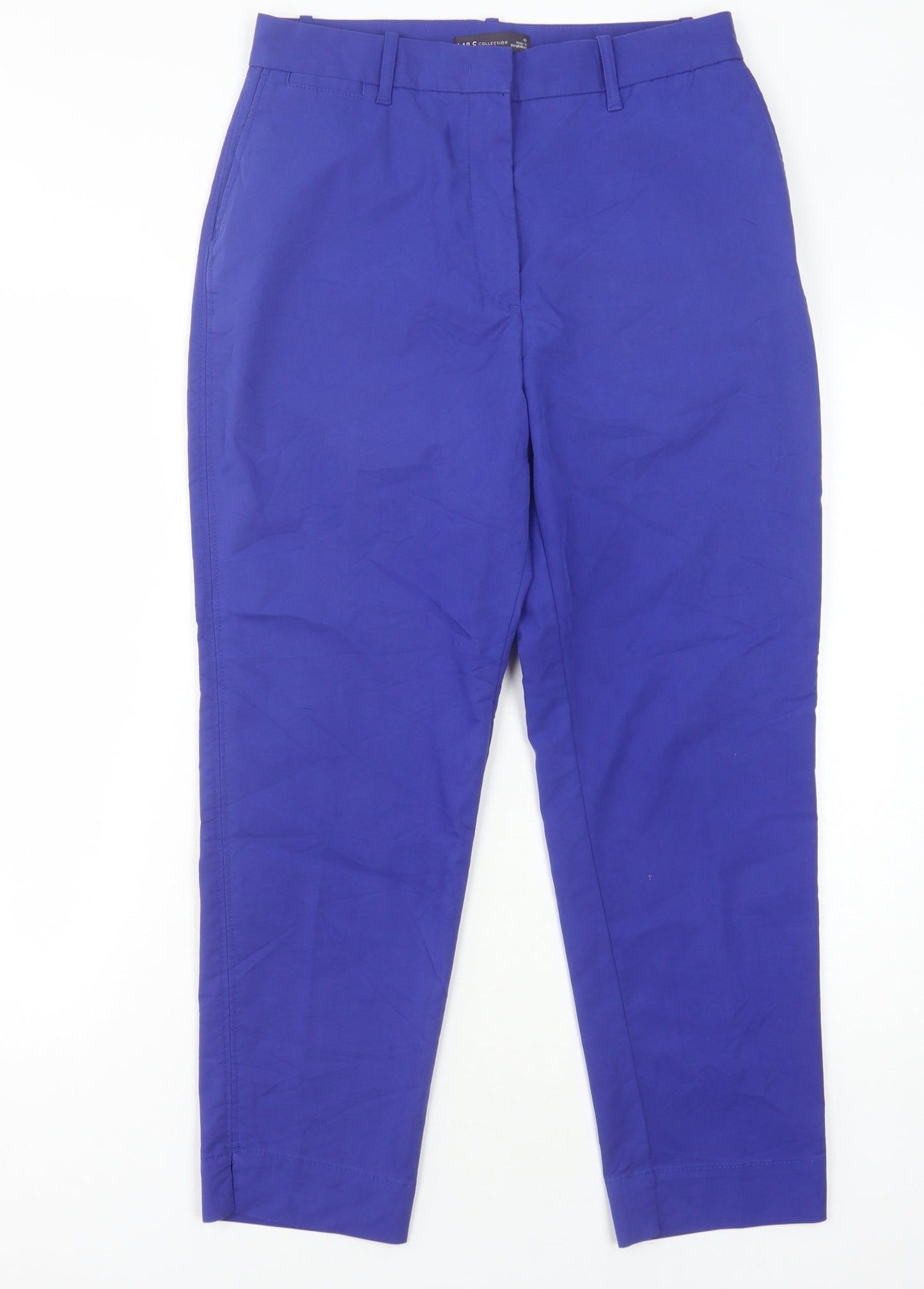 Marks and Spencer Women's Blue Ankle Trousers Size 10