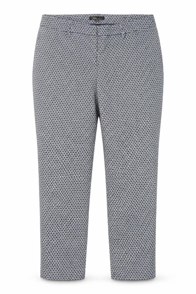 Dalia Women's Blue Geometric Trousers Size UK 16