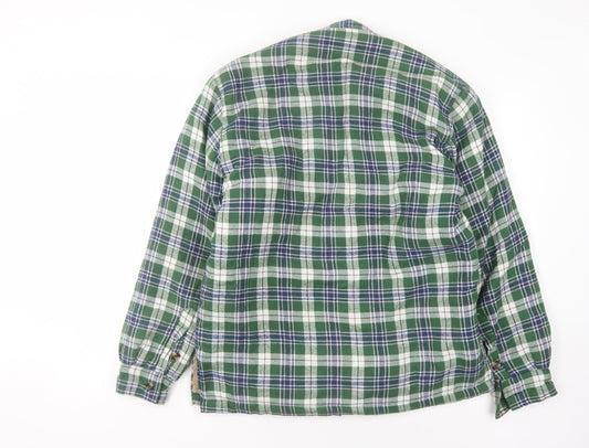 Champion Men's Green Plaid Flannel Shirt S