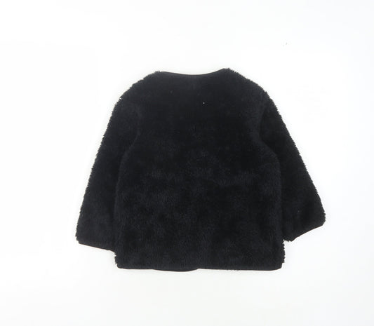 Uniqlo Girls Black Fleece Jacket 3-4 Years