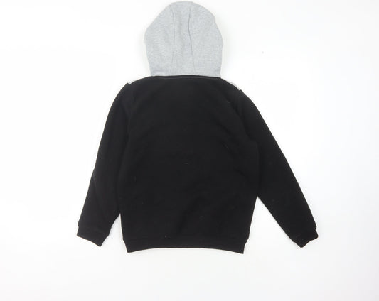 Slazenger Boys Full Zip Hoodie Black Grey 11-12 Years