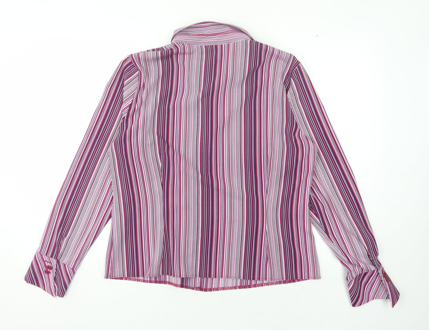 Berketex Women's Multicoloured Striped Button-Up Shirt