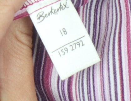 Berketex Women's Multicoloured Striped Button-Up Shirt