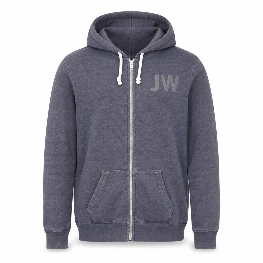 Mens UK L Regular Jack Wills Blue Full Zip Hoodie
