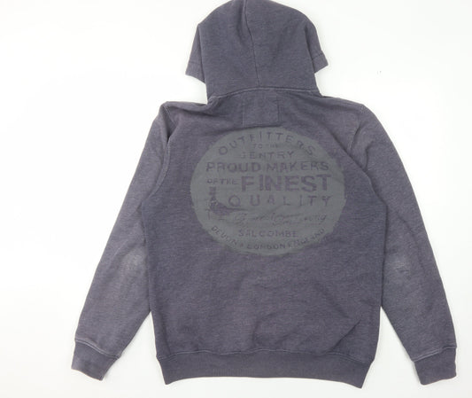 Jack Wills Men's Blue Full Zip Hoodie - L