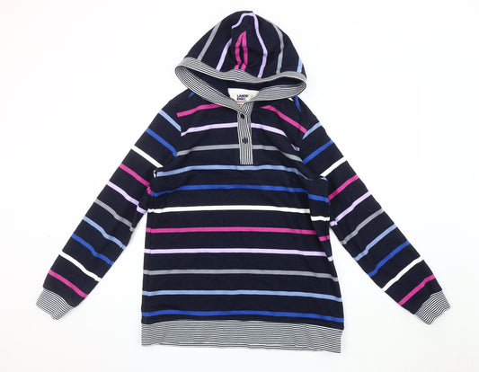 Lands' End Unisex Multicoloured Stripe Hoodie S