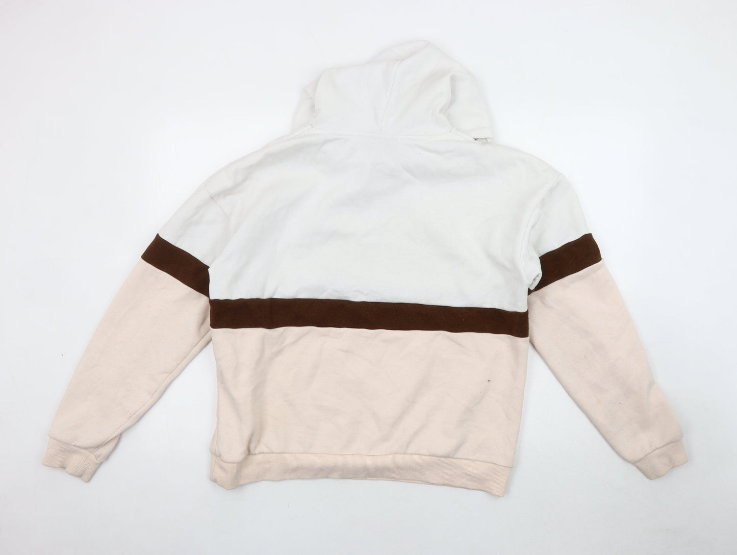 Fila Unisex Adults White L Colourblock Logo Hoodie