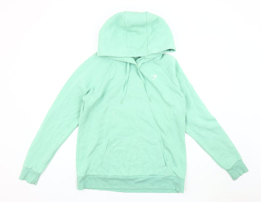 Gymshark Men's Green Pullover Hoodie M Regular Fit