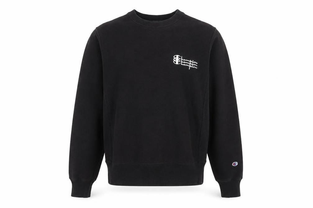 Mens UK S  Champion Black Pullover Sweatshirt