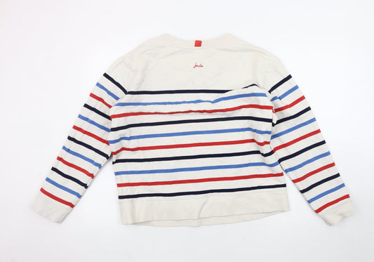 Joules Women’s Multicoloured Striped Cotton Pullover Size 14