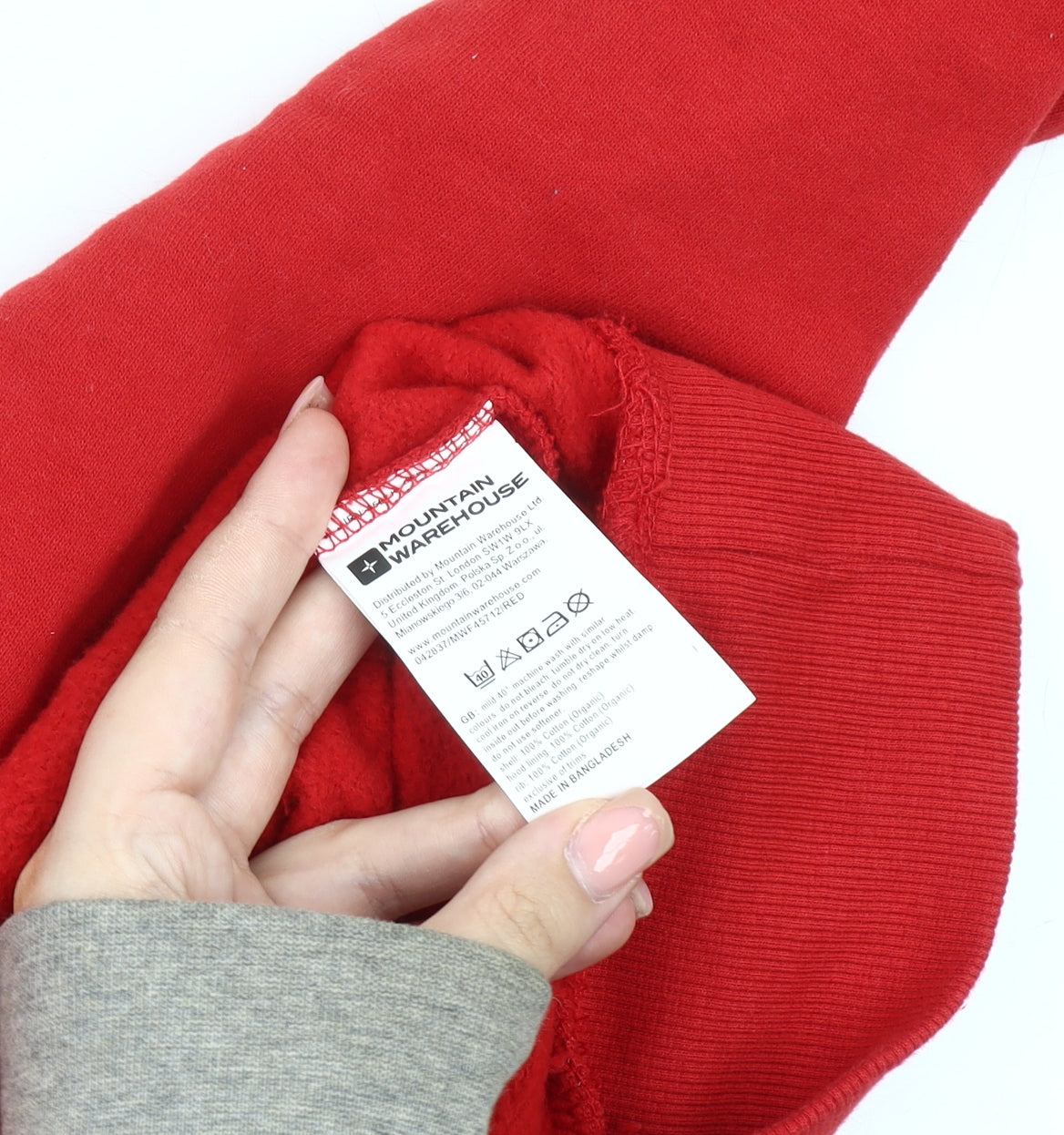 Mountain Warehouse Unisex Red Hoodie Size 12