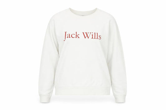 Womens UK 6 Regular Jack Wills White Pullover Sweatshirt