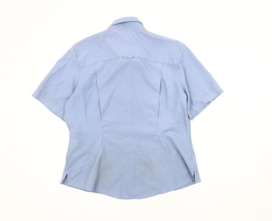 Karrimor Women's Blue Check Button-Up Shirt Size 14