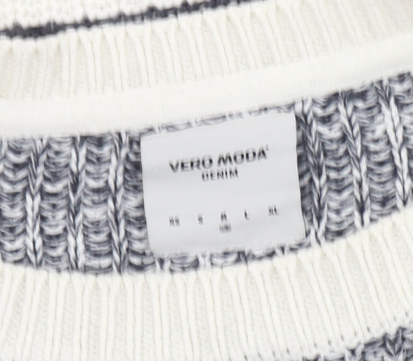 Vero Moda Women's Ivory Striped Pullover, Size S