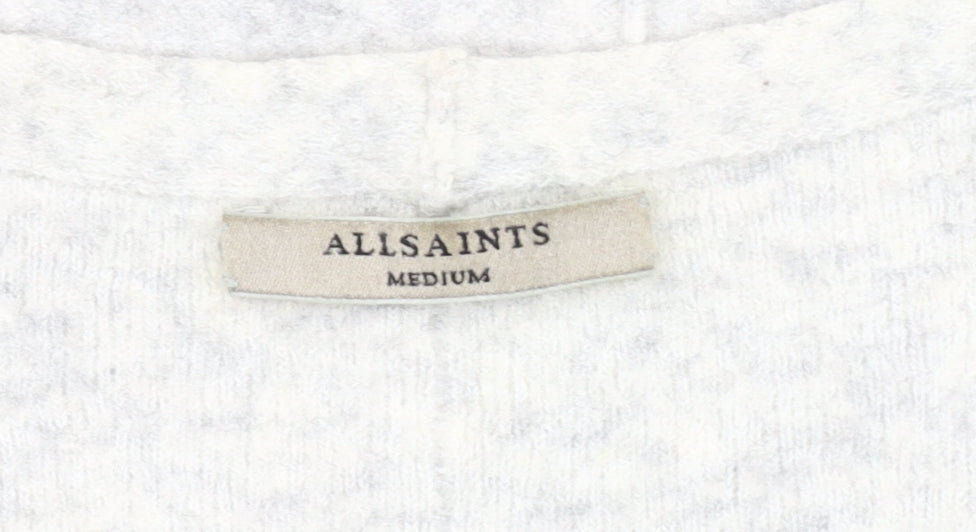 AllSaints Womens Ivory V-Neck Jumper Medium