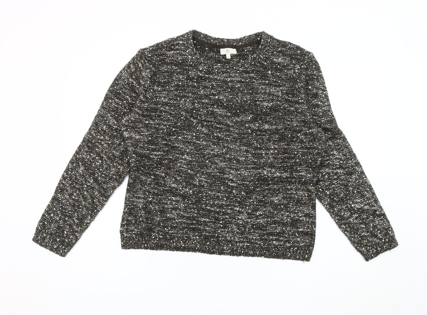 CC Women's Black Sequin Pullover Jumper XL
