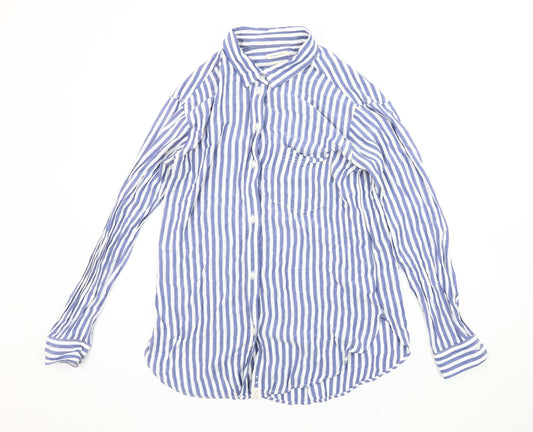 American Eagle Outfitters Women's Blue Button-Up Shirt - S