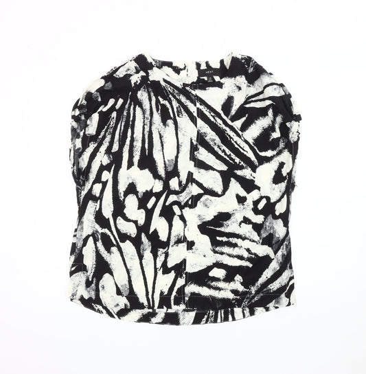 Next Women's Black Animal Print Top Size 16