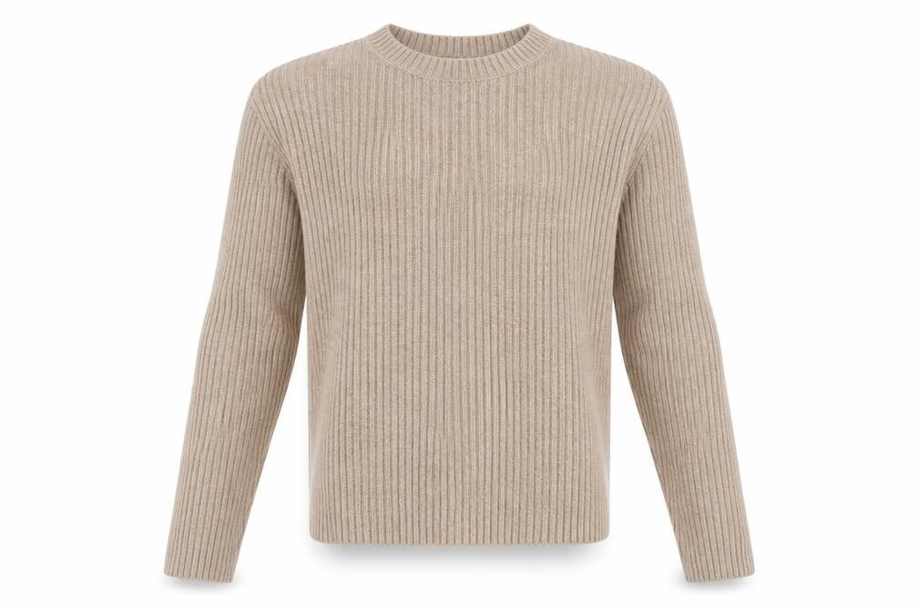 Marks and Spencer Men's Beige Crew Neck Pullover Jumper M